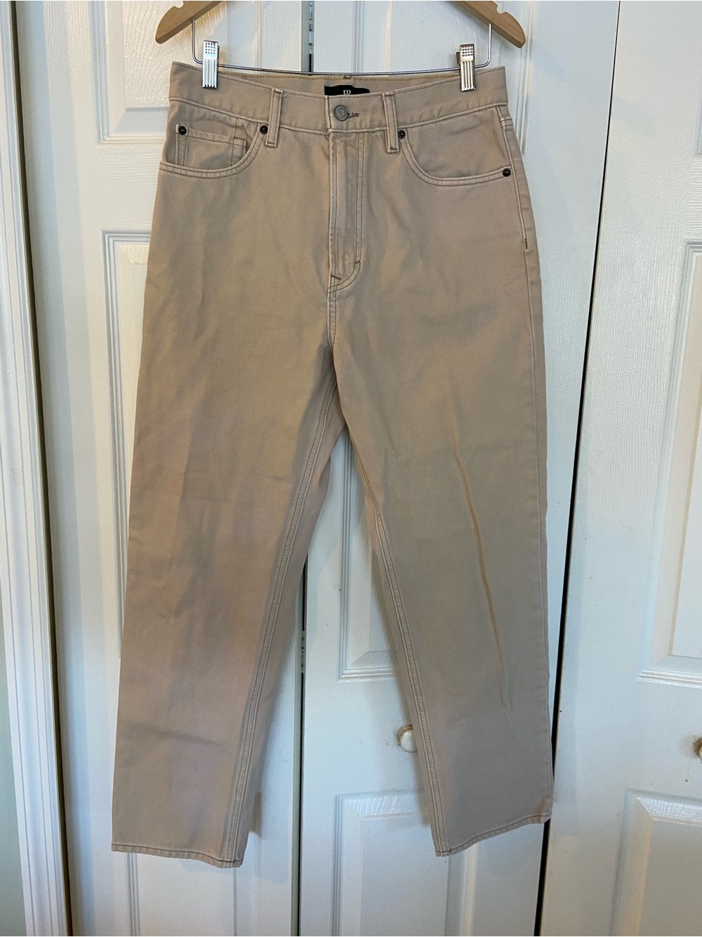 Banana Republic Straight Jeans in Light Khaki